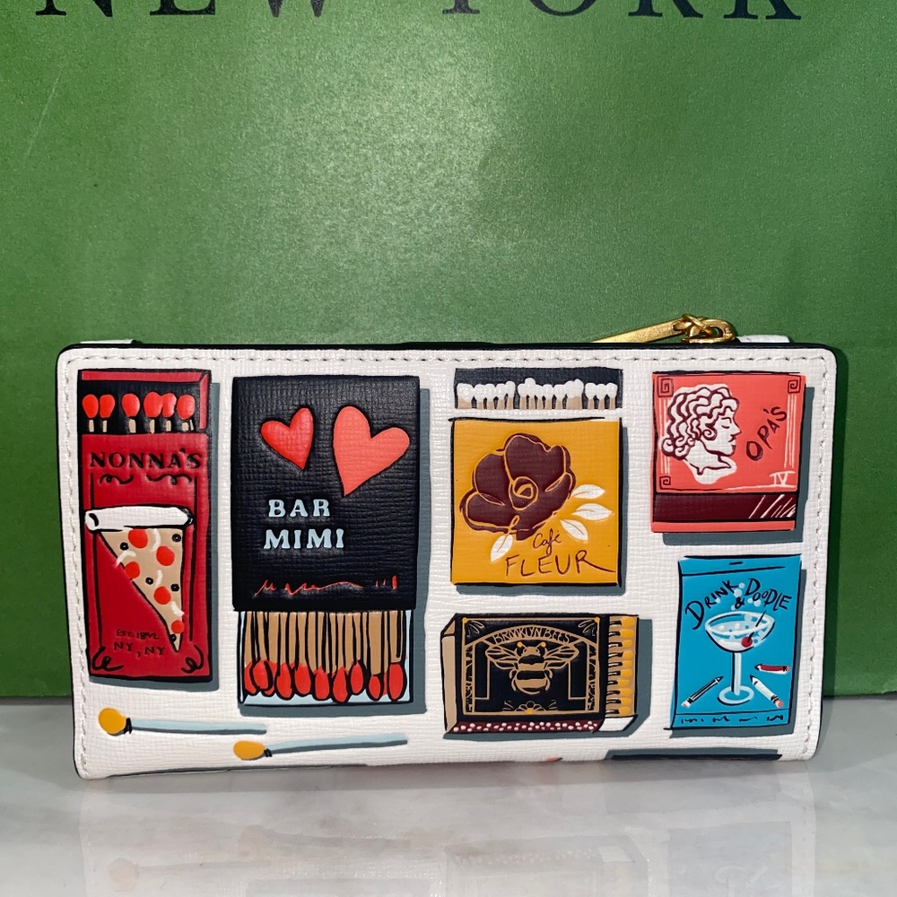 kate spade White Multi Printed Zip Wallet - Picture 4 of 5